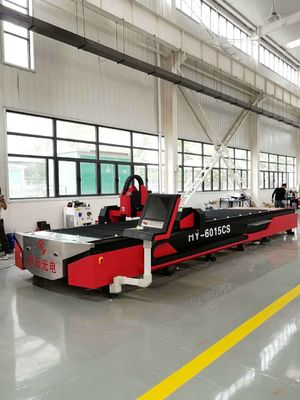 Machine de découpe au laser à table unique en fibre de tôle en acier inoxydable Dst-4 6015